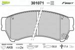 VALEO set placute frana, frana disc VALEO ESSENTIAL 301071 (301071)