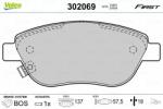 VALEO set placute frana, frana disc VALEO ESSENTIAL 302069 (302069)