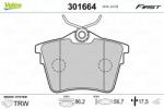 VALEO set placute frana, frana disc VALEO ESSENTIAL 301664 (301664)
