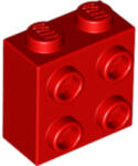 LEGO® Alkatrészek (Pick a Brick) Piros 1x2x2 Kocka Oldalán 4 Csatlakozóval 6135130