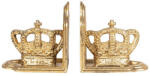 Clayre & Eef Set 2 suporturi carti din fier aurie Coroana 12x7x12 cm (6Y3478)