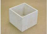  Fa dekorláda fehér kocka 13x13x11 cm (18-2351W)