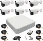 Hikvision Sistem supraveghere 6 camere Rovision oem Hikvision 2MP full hd, DVR 8 canale, accesorii si hard incluse (33153-)