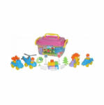 Polesie Set cuburi+jucarii, 128pcs/cutie, 37x24x21 cm, POLESIE (16681)