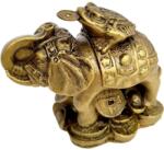  Elefant cu broasca in spate, remediu pentru bani, statueta mare 9 cm