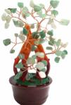  Copac cu pietre semipretioase Aventurin, piatra norocului, ghiveci 16 cm cristal verde Figurina