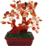  Copac pietre semipretioase Carneol, piatra acțiunii, pom Feng Shui cu ghiveci 16 cm rosu Figurina