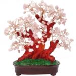  Copac Cuart Roz XXL, pietre semipretioase pentru dragoste si casatorie, 25-27 cm Figurina