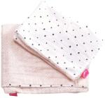 Motherhood - Lenjerie de pat din muselină de bumbac pentru pătuțuri pentru copii Pro-Washed 2 piese roz (AG0074) Lenjerii de pat bebelusi‎, patura bebelusi