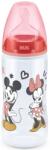 Nuk Biberon Nuk First Choice - Mickey Mouse, cu tetina din silicon, 300 ml, pentru fata (10741019)