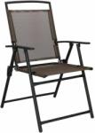 Springos Összecsukható kerti szék, barna-fekete