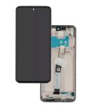  Xiaomi Redmi 10 2021 LCD Kijelző+Érintőpanel+Előlap Keret, Tarnish, Szürke-Fekete (560002K19A00) Gyári, Service Pack