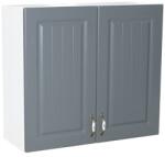 1 Corp superior 80 cu 2 usi cu scurgator de vase Zebra MDF gri dungi