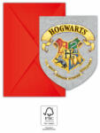 Procos Invitații și plicuri - Harry Potter Hogwarts 6 buc