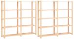 vidaXL Etajere cu 5 rafturi, 2 buc, 170x38x170 cm, lemn de pin, 500 kg (3051109) Raft