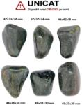 Palm Stone Jad Lemurian - Jad Negru Natural - 37-49 x 32-42 x 18-30 mm - (XL) - 1 Buc