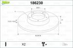 VALEO Disc frana VALEO 186230 (186230) - automobilus