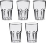  Set 5 Pahare granity, Transparent, 400 ml, policarbonat Pahar