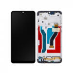 Samsung A107 Galaxy A10s LCD Kijelző+Érintőüveg+Előlap Keret, Fekete (GH81-17482A, GH81-20306A) Service Pack