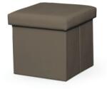 Mobikon Taburet pliabil piele ecologica maro Tela 40 x 40 x 37 cm (0000191891)