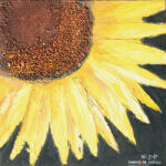 MENDOLA Tablou Pictat Manual Floarea Soarelui B, 40x40cm