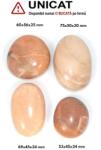 Palm Stone Calcit Orange Natural - 53-75 x 45-56 x 24-30 mm - (XXL) - 1 Buc