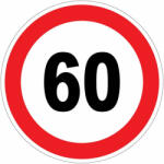  Sticker autocolant Limitare viteza 60 km/h