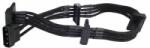 SilverStone Cablu adaptor Silverstone 4-pini Molex la 4x SATA, 30cm, negru, SST-PP07-BTSB