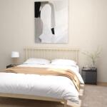vidaXL Noptiere, 2 buc. , gri, 40x30, 5x40 cm, lemn masiv de pin (808118)