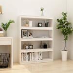 vidaXL Bibliotecă/Separator cameră alb 100x30x135, 5 cm lemn masiv pin (808219) Biblioteca