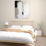 vidaXL Noptiere, 2 buc. , alb, 40x30, 5x40 cm, lemn masiv de pin (808116)