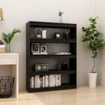 vidaXL Bibliotecă/Separator cameră negru 100x30x135, 5 cm lemn de pin (808222) Biblioteca