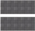 vidaXL Plăci pardoseală, 20 buc. , gri, 30x30 cm, lemn masiv de acacia (3054434)