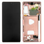 Samsung N980F Galaxy Note 20 LCD Kijelző+Érintőüveg+Keret, Mystic Bronz (GH82-23495B, GH82-23733B) Service Pack