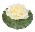 Velda Dekor rózsa és levél 13 cm sárga Velda (123595)