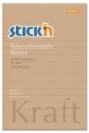 STICK N Öntapadó jegyzettömb STICK`N Kraft notes 150x101mm újrahasznosított natúr barna 100 lap (21641) - homeofficeshop