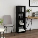 vidaXL Bibliotecă/Separator cameră, negru, 40x30x135, 5 cm, lemn de pin (808147) Biblioteca