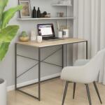 vidaXL Birou de computer, negru/stejar, 110x60x70 cm, lemn prelucrat (30211)