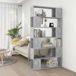 vidaXL Bibliotecă/Separator cameră, gri beton, 100x24x188 cm (3082075) Biblioteca