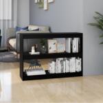 vidaXL Bibliotecă/Separator cameră, negru, 100x30x71, 5 cm, lemn de pin (808212) Biblioteca