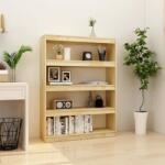 vidaXL Bibliotecă/Separator cameră, 100x30x135, 5 cm, lemn masiv de pin (808218) Biblioteca