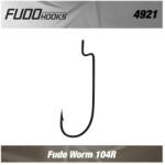 FUDO Hooks Carlige jig FUDO Worm 104R Black Nickel 2/0, 4buc/plic (4921-2/0)