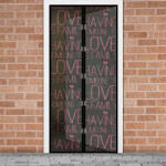 Garden of Eden Szúnyogháló függöny ajtóra -mágneses- 100 x 210 cm - Love (11398M)