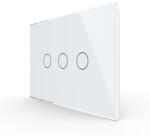 LIVOLO Intrerupator tactil Livolo triplu cap scara cruce standard italian serie noua (VL-FC3S-3G-P903-3W)