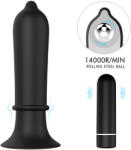 Guilty Toys Dop Anal Condom 9 Moduri Vibratii Silicon USB Negru 11.2 cm Guilty Toys