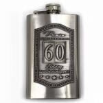  Óncímkés flaska laposüveg - 60. Boldog Születésnapot (FL038)