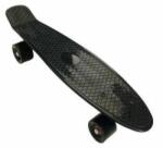 Penny board cu roti de silicon si lumini +5 ani Negru Skateboard