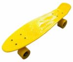 Penny board cu roti de silicon si lumini +5 ani Galben Skateboard