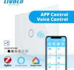 LIVOLO Intrerupator tactil simplu cap scara cruce zigbee Livolo, standard italian -serie noua (VL-FC1SZ-3G-P901-3W)