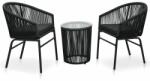 vidaXL 3 részes rattan bisztrószett párnákkal 48138